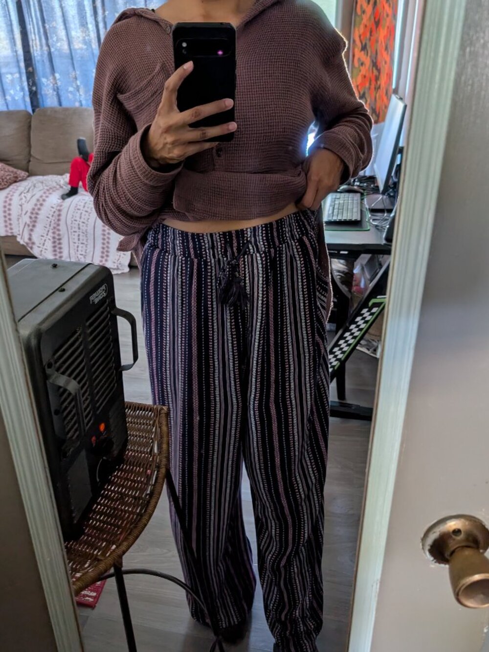 Stripe flowy pants
